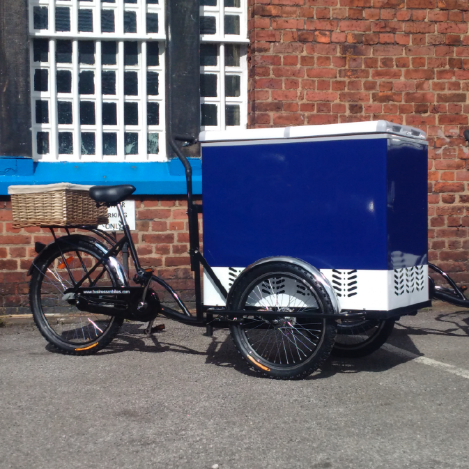 I don't have an photo of the bike with the freezer unit, but is was like this. Original bike