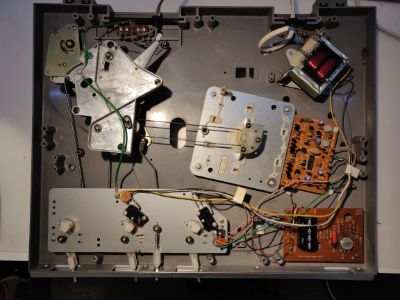 The inside is remarkably much cleaner than the outside. Inside the turntable