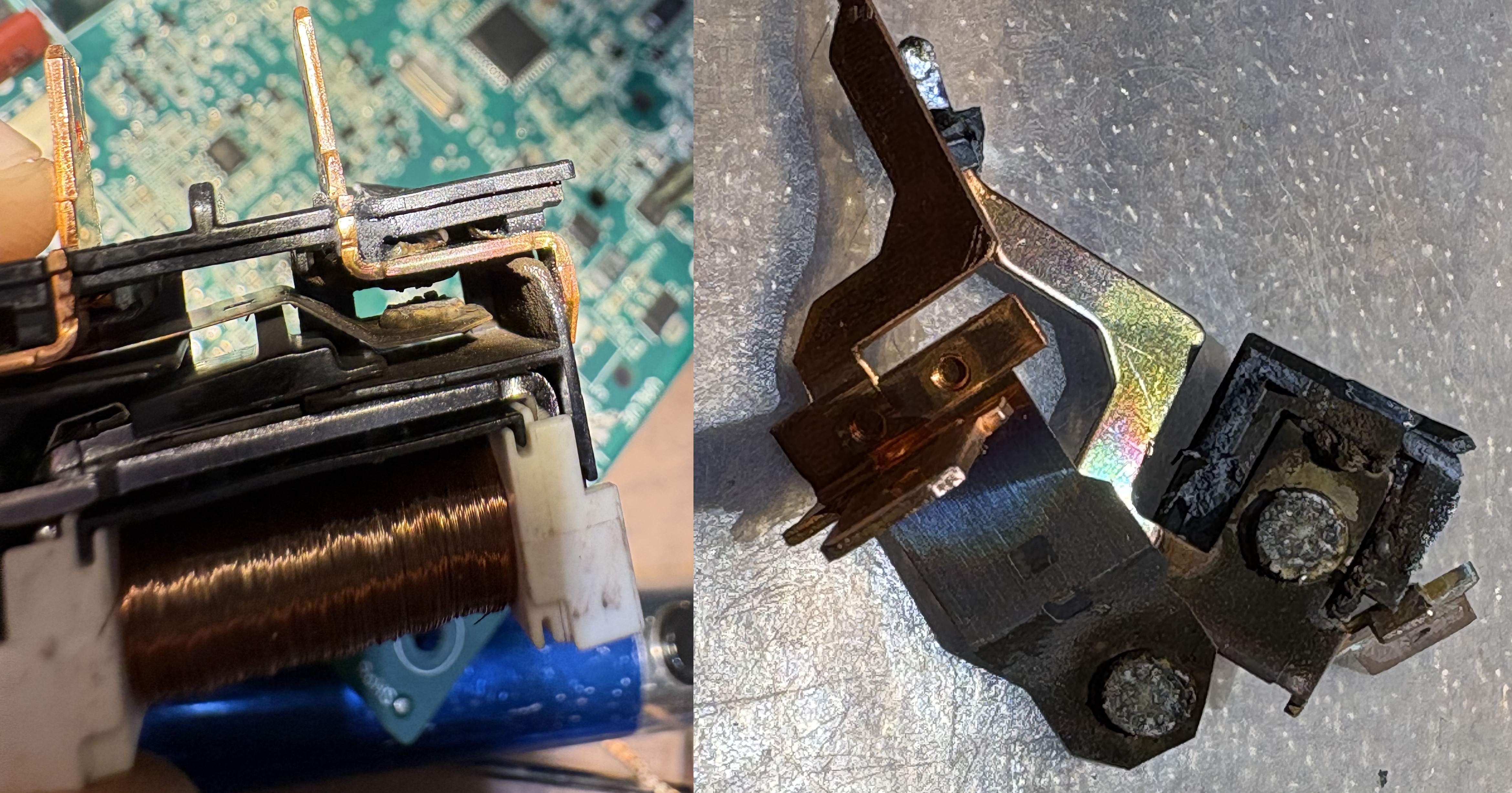 Those contacts have seen better days... Relay Contacts