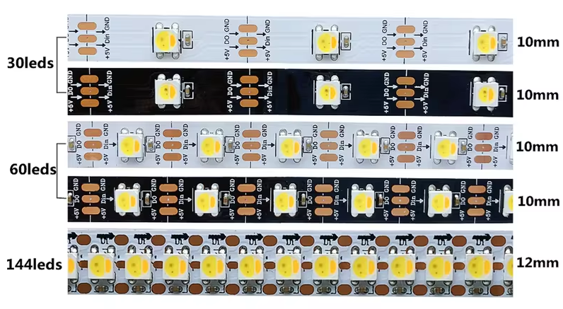 These are the addressable LED strips for Design B. If you're eagle-eyed, you might have noticed this image actually shows Warm White/Cool White strips, but the form factor is the same, and is just for indication. Design B LEDs